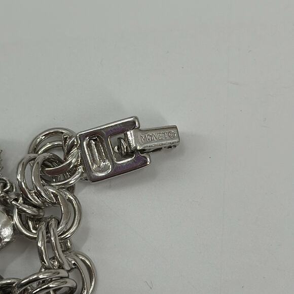 Monet silver tone charm bracelet - Picture 8 of 10